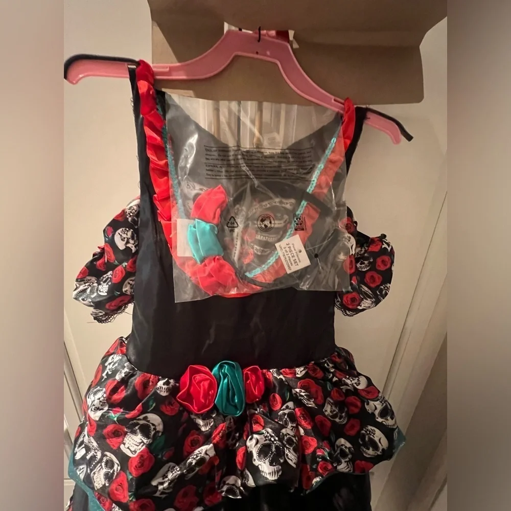 Day of the Dead floral princess costume sz 7/8 M
